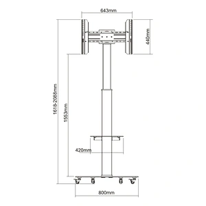 ALUMINUM LANDSCAPE/PORTRAIT MOBILE TV STAND