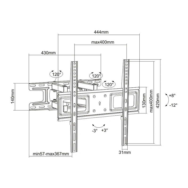 SUPER ECONOMIC ARTICULATING TV WALL MOUNT