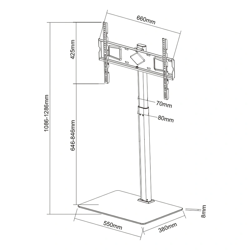 MODERN SLIM TV FLOOR STAND