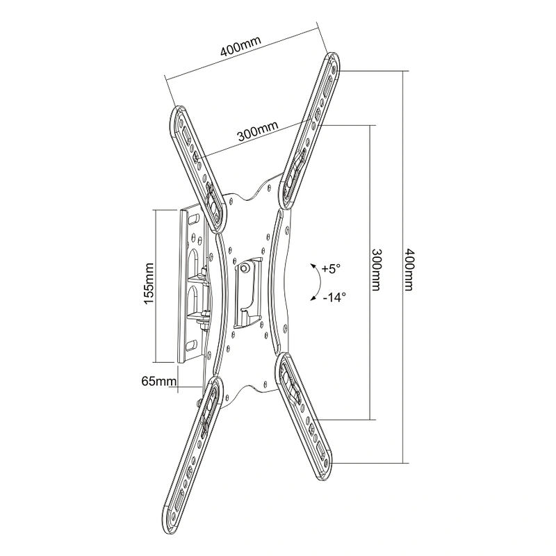 LOW COST FULL MOTION TV WALL MOUNT