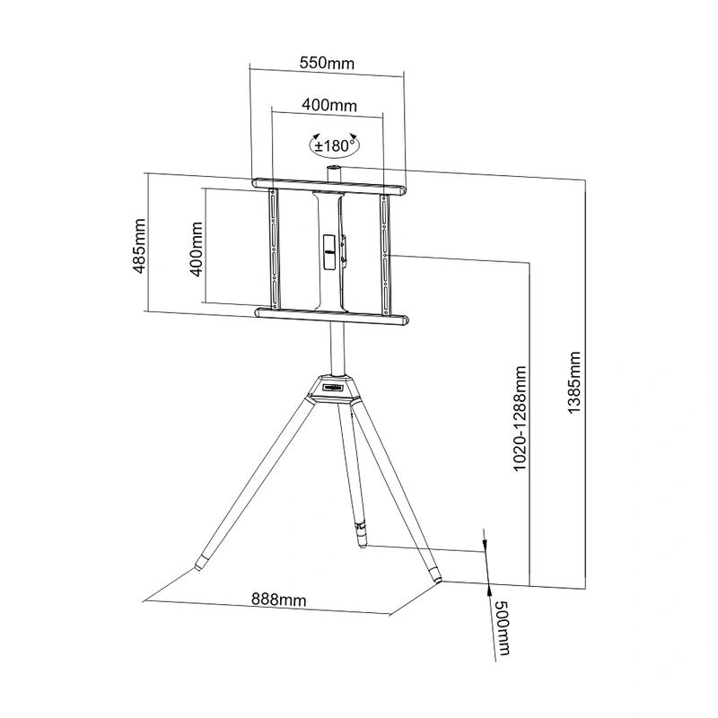 TRIPOD EASEL TV DISPLAY STAND
