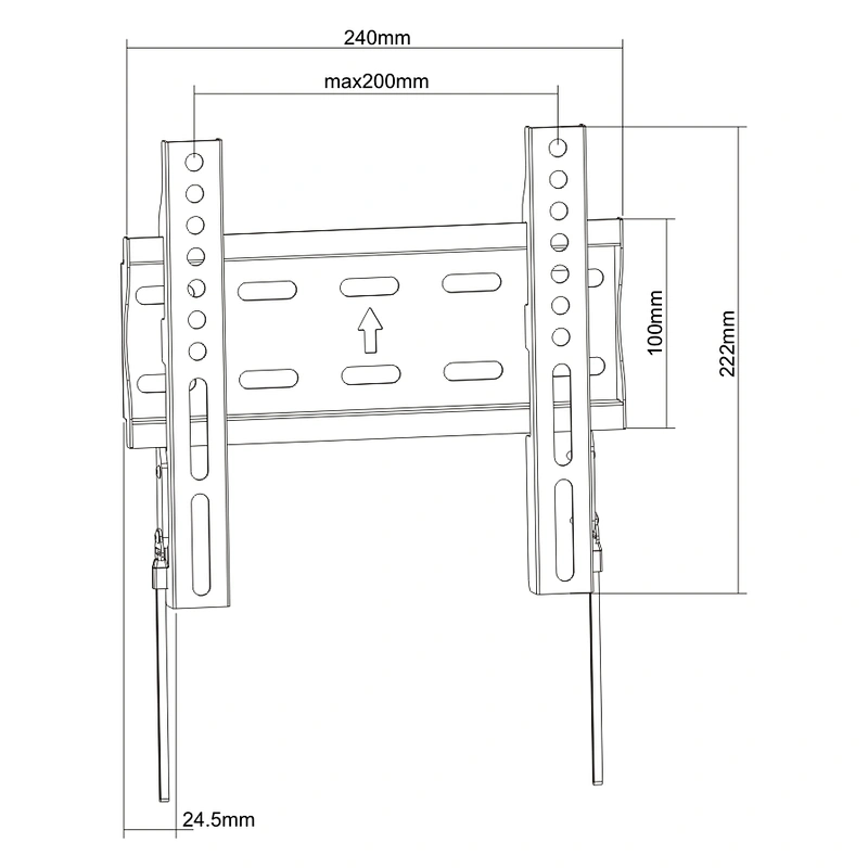 FIXED TV WALL MOUNT WITH SPRING LOCK