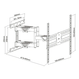 ELEGANT FULL MOTION TV WALL MOUNT