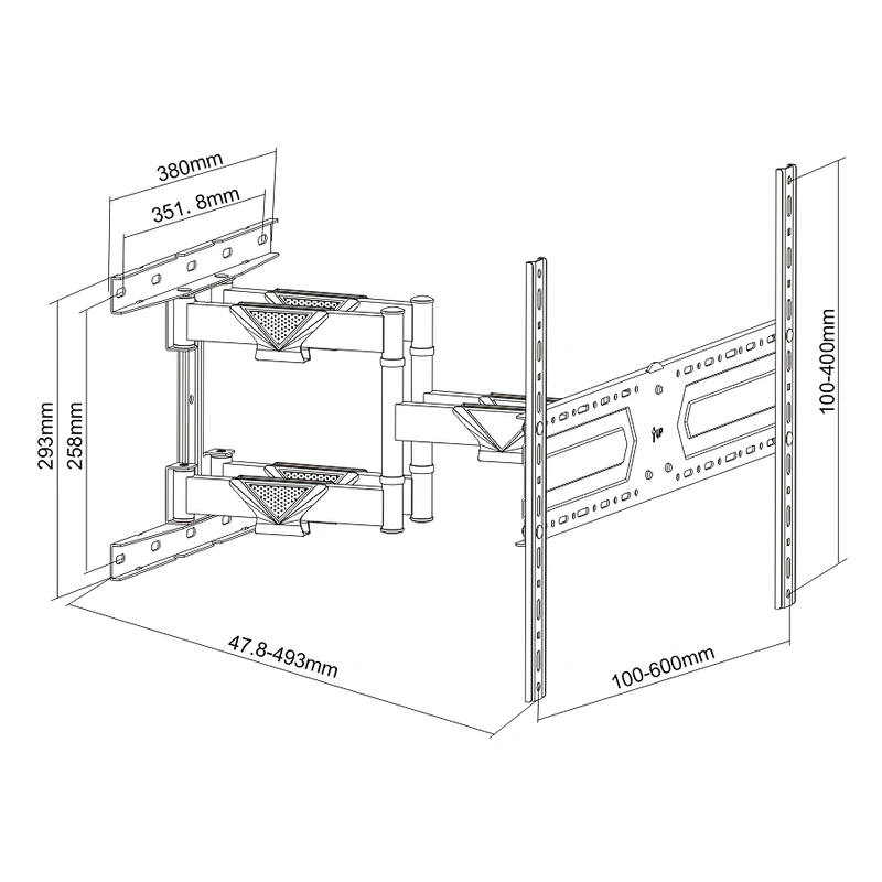 ELEGANT FULL MOTION TV WALL MOUNT