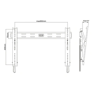 SUPER SLIM FIXED TV WALL MOUNT