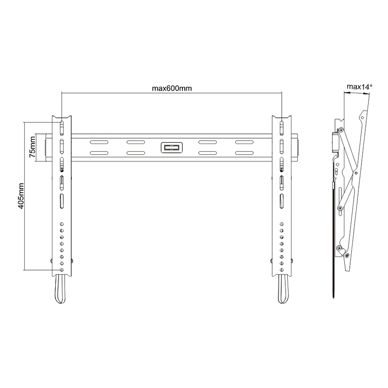 SUPER SLIM FIXED TV WALL MOUNT