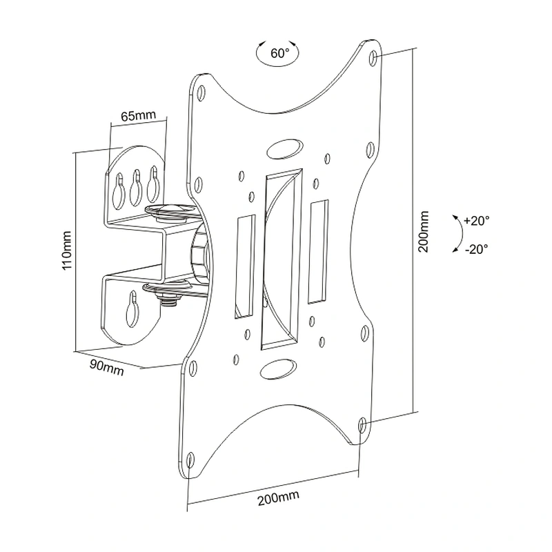 FULL MOTION OLED/LED/LCD/PLASMA TV WALL MOUNT