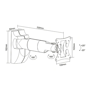 FULL MOTION OLED/LED/LCD/PLASMA TV WALL MOUNT