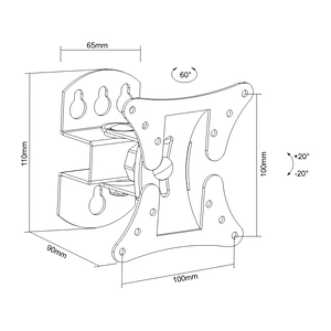 FULL MOTION OLED/LED/LCD/PLASMA TV WALL MOUNT