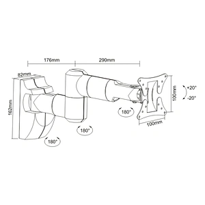 FULL MOTION OLED/LED/LCD/PLASMA TV WALL MOUNT
