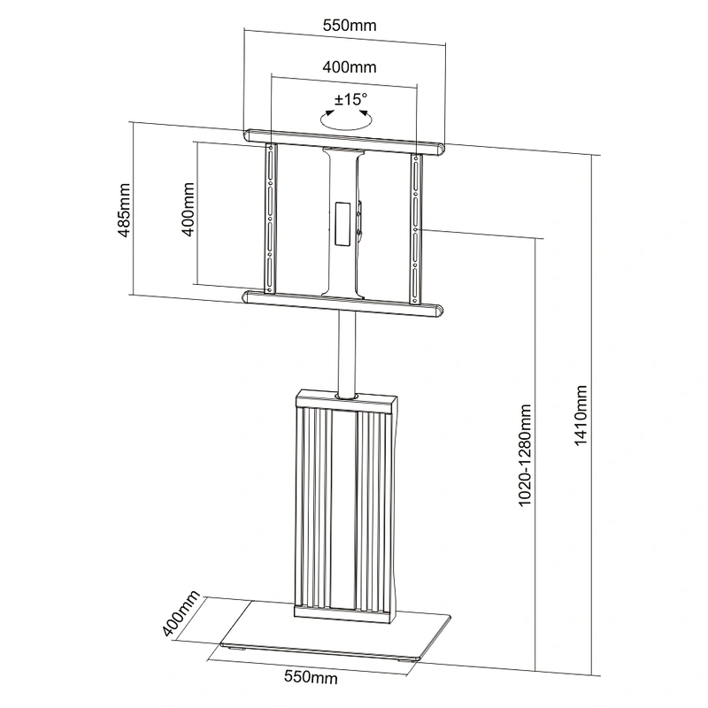MODERN SLIM TV FLOOR STAND