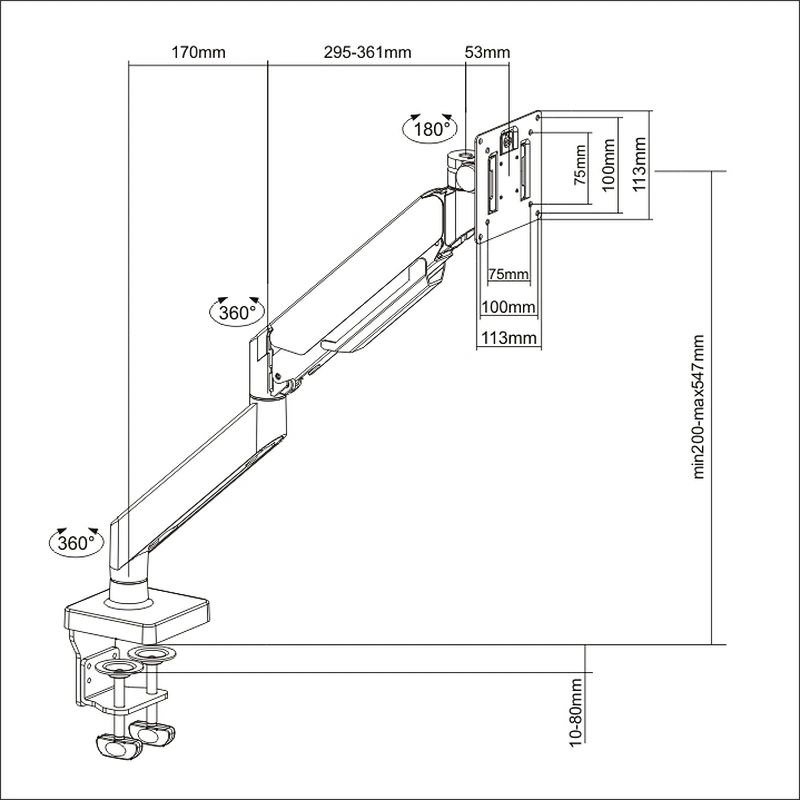 Heavy-Duty Monitor Arm
