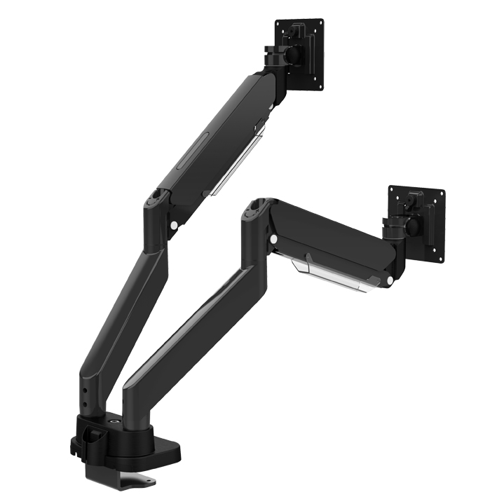 Heavy-Duty Gas Spring Dual Monitor Arm