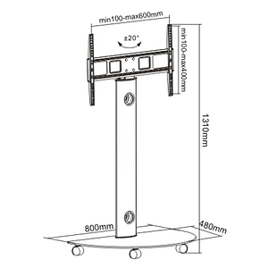 Rolling TV Cart