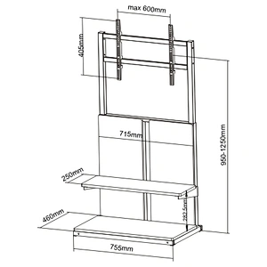 Modern Slim TV Floor Stand
