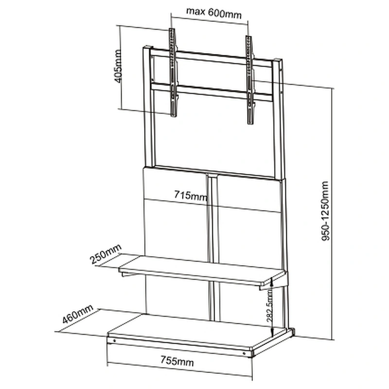 Modern Slim TV Floor Stand
