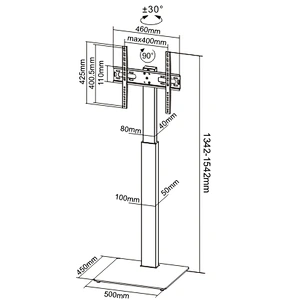 Modern Slim TV Floor Stand
