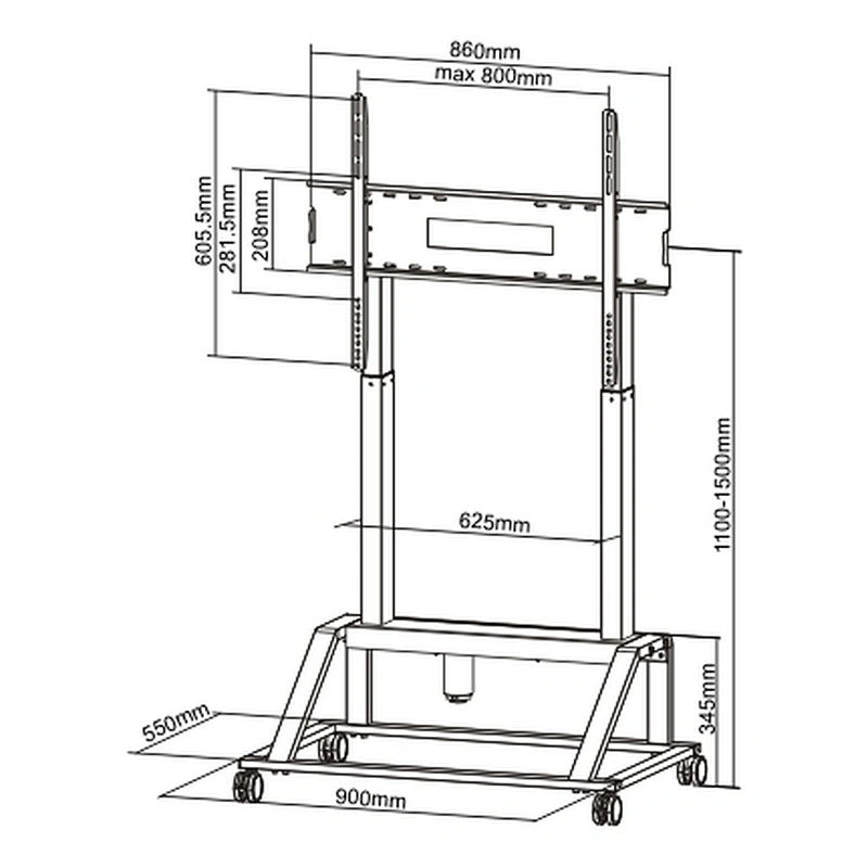 Electric Heavy Duty TV Cart