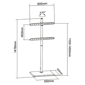 Modern Slim TV Floor Stand