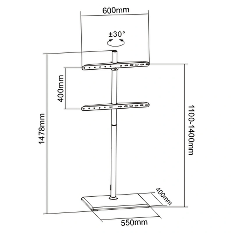 Modern Slim TV Floor Stand