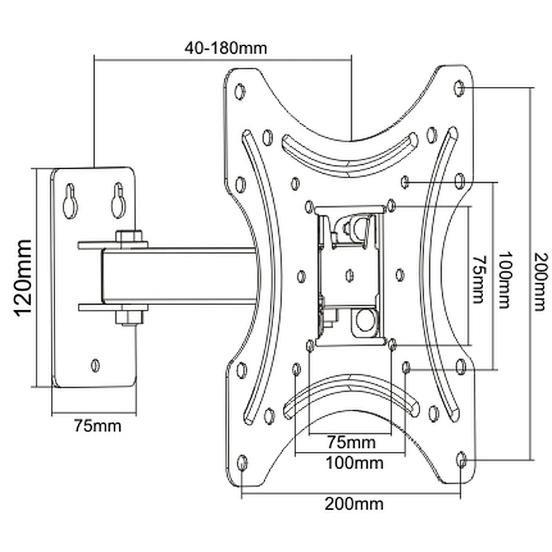 Economy Full Motion TV Wall Mount