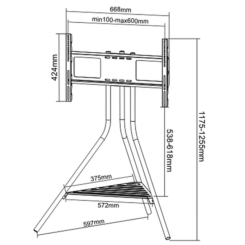 Modern Tripod TV Floor Stand