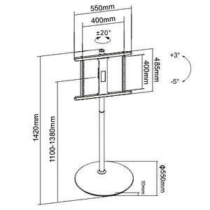 Modern Slim TV Floor Stand