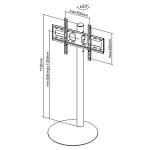 Modern Slim TV Floor Stand