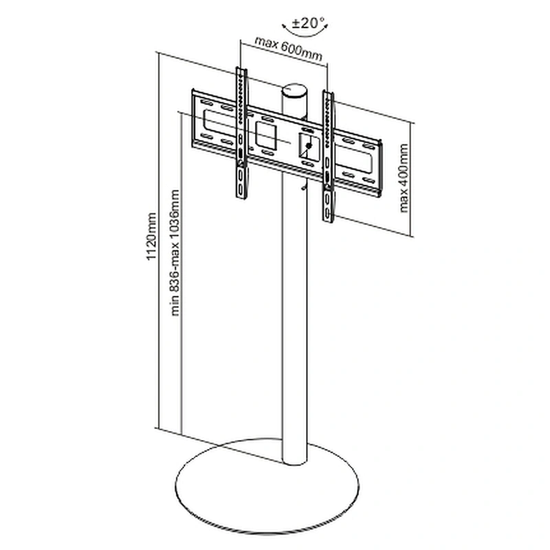 Modern Slim TV Floor Stand