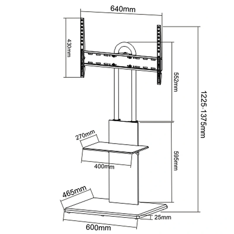 Modern Slim TV Floor Stand