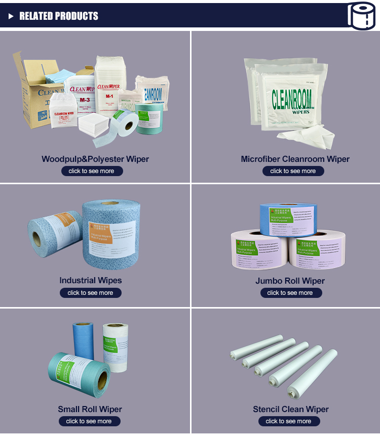 Wood Pulp Polyester WIP-X8003Y Jumbo Roll Industrial Cleaning Wiping Paper Roll