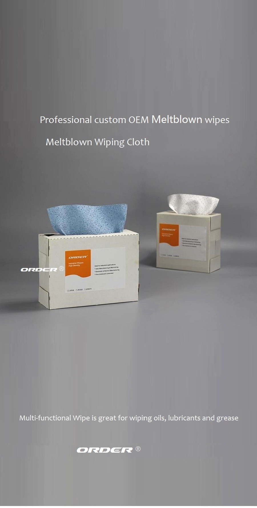 Aerospace Aircraft industry Interfold pop-up box Melt blown PP absorbent oil microfiber cleaning Wipes