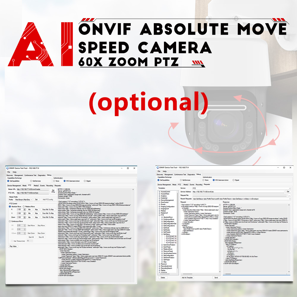 ONVIF AbsoluteMove PTZ Camera