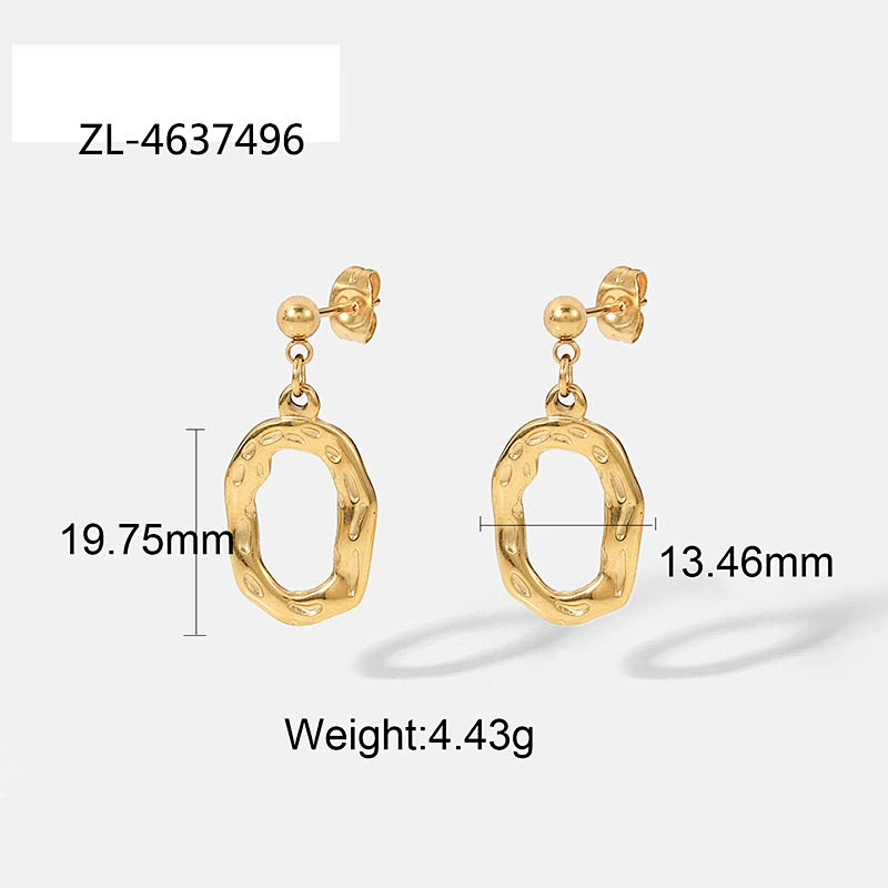 Basic Stud Post Pendant Stainless Steel Earring For Women