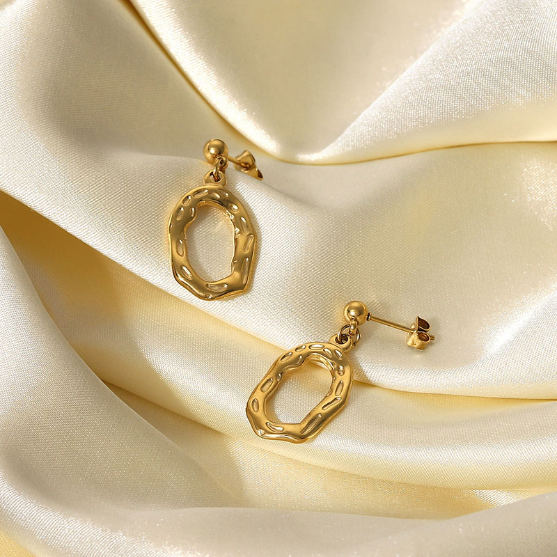 Basic Stud Post Pendant Stainless Steel Earring For Women