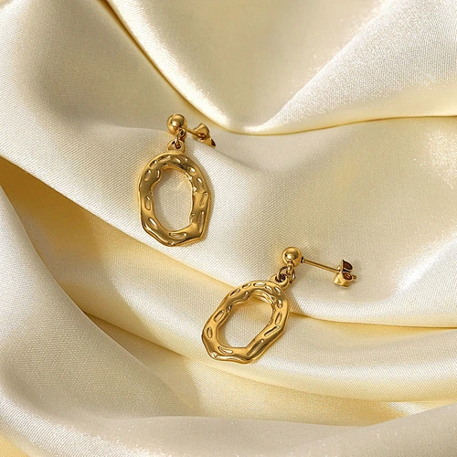 Basic Stud Post Pendant Stainless Steel Earring For Women