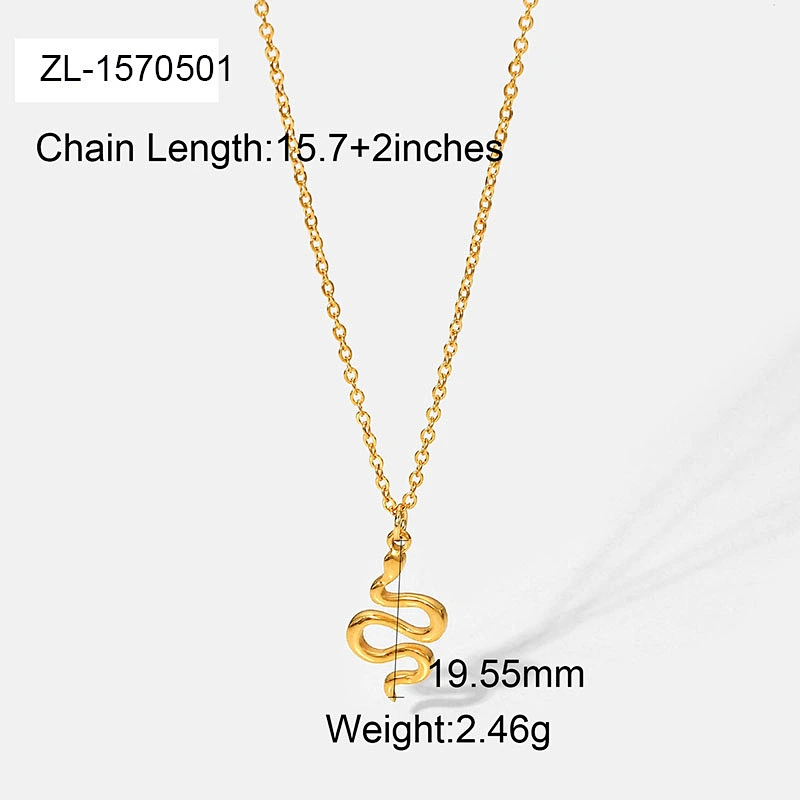 Snake Pendant Chain Stainless Steel Neckalce Factory