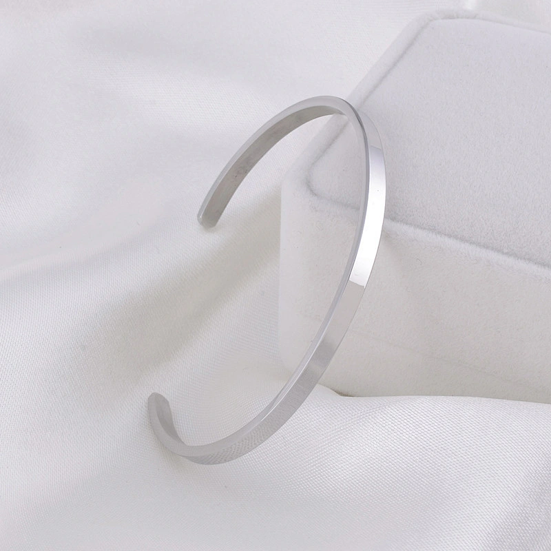 Simple Basic Gold Stainless Steel Bracelet