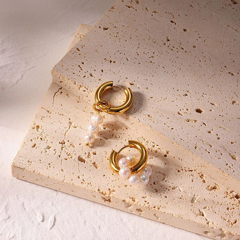 Asymmetric Earrings Freshwater Pearl Drop Earrings Jewelry