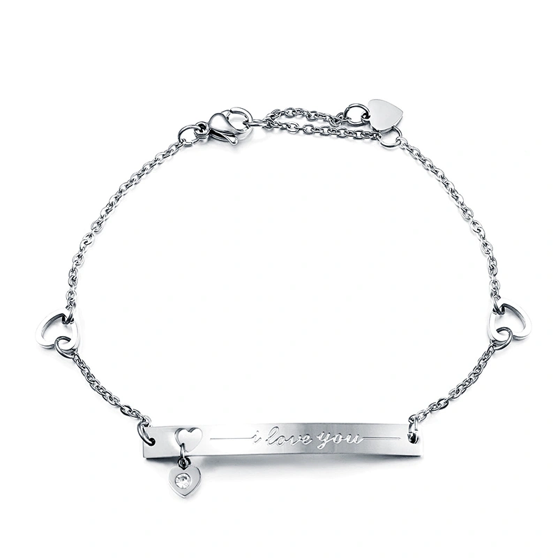 Stainless Steel Rose Gold Rhodium Plated Bracelet