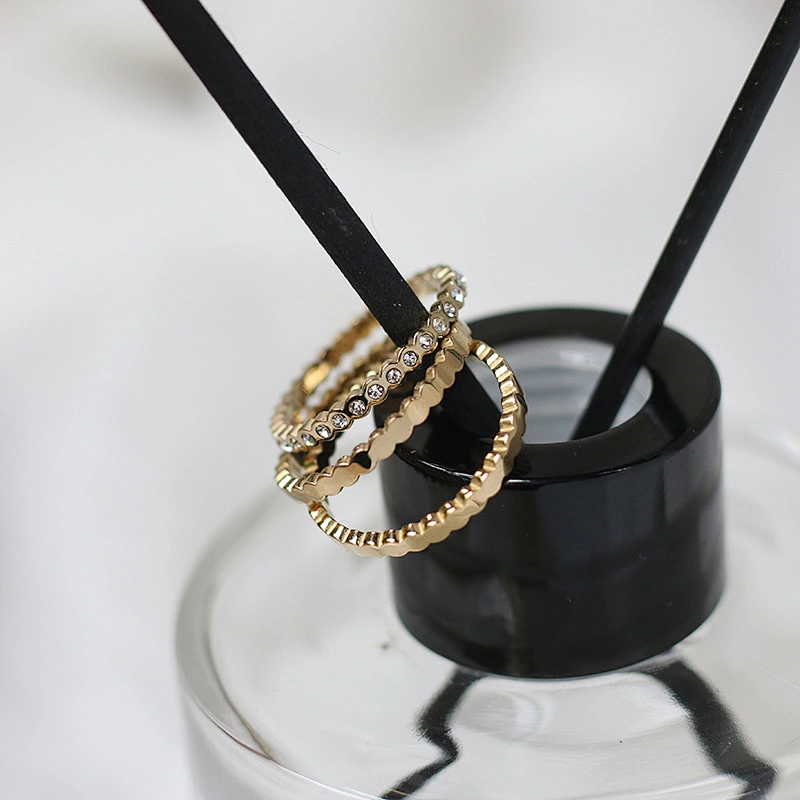 Three-Piece Set Of Geometric Rings Set For Women