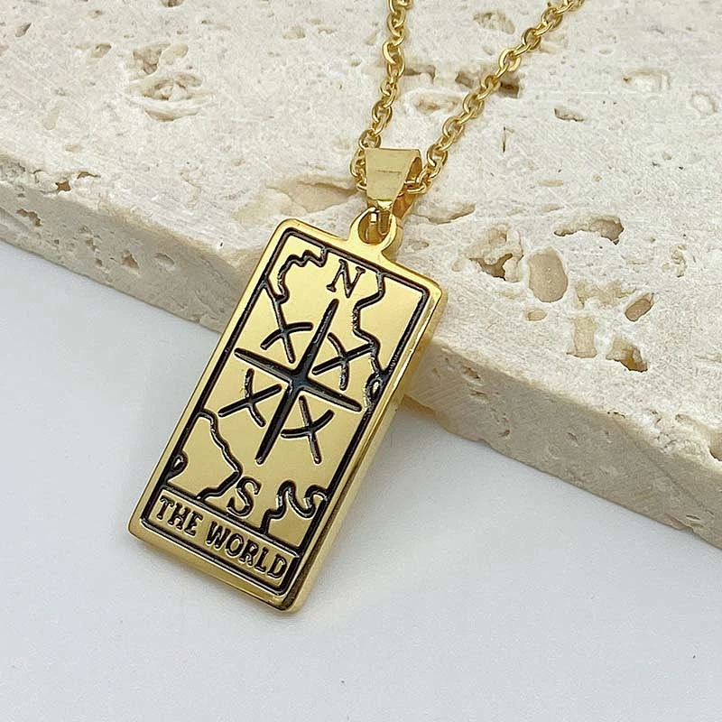 Engrave Tarot Pendant Necklace Custom