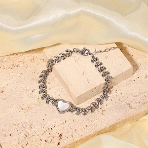 14k Gold Plated Shell Heart Shaped Girls Bracelet