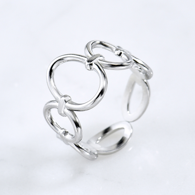 Adjustable Hollow Stainless Steel Rings For Women