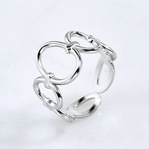 Adjustable Hollow Stainless Steel Rings For Women