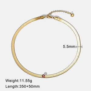 Simple Stainless Steel Jewelry Rectangular Color Necklace