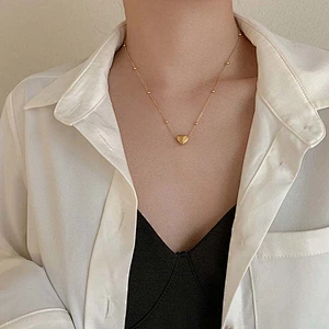 18K Gold Plated Delicate Heart Necklace Custom