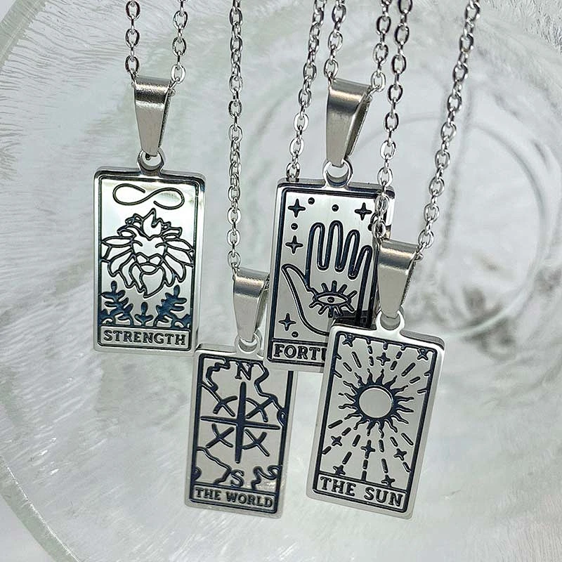 Engrave Tarot Pendant Necklace Custom