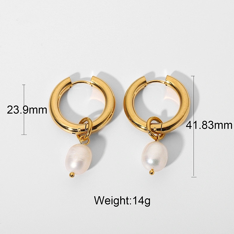 Freshwater Pearls Drop Earrings Gold Plated Earrings for Girl