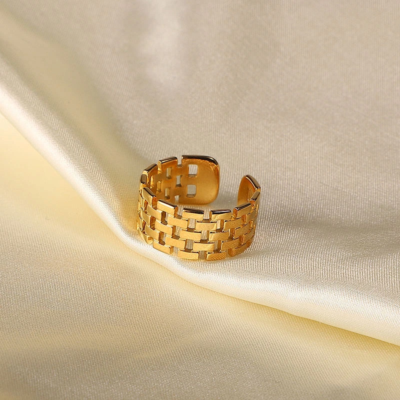 Fashion Open Ring Stainless Steel Hollow Ring Women